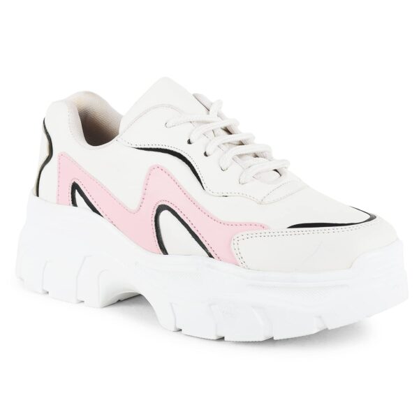 Vendoz Women Premium White Casual Shoes Sneakers