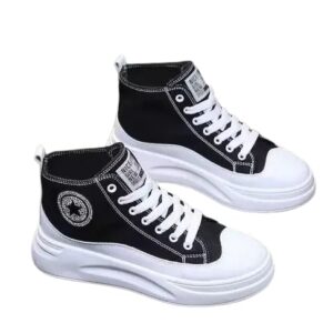 Women Lace Up Platform Sneakers Comfortable Casual Fashion Sneaker Walking Shoes