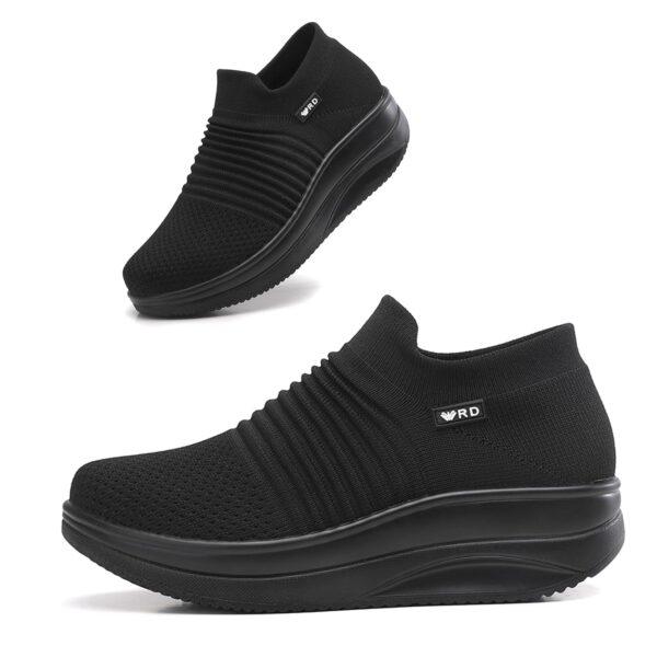 Oude Platform Loafers for Women Comfortable | Womens Slip On Sneakers Lightweight | Women’s Walking Shoes Work Long Hours | Thick Rocking Bottom