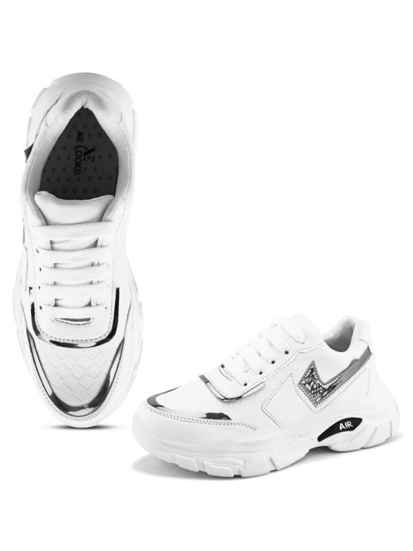 XE Looks Women’s Soft & Attractive Lace up Sneakers Trendy Shoes | Walking All Day Casual Wear