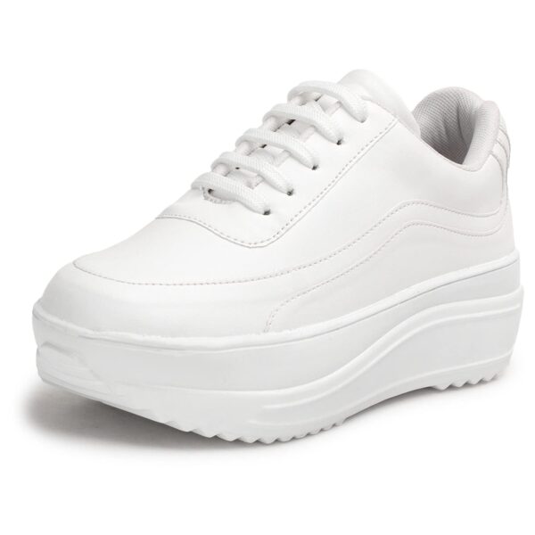 Vendoz Women White Casual Stylish Sneakers