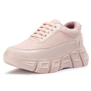 Vendoz Women Comfortable White Sneakers with Mesh Vendoz Women Comfortable White Sneakers with Mesh