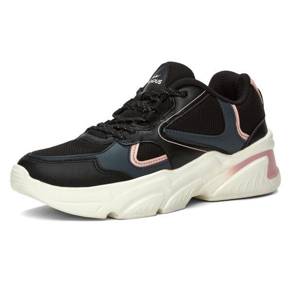 Campus Yasmin Casual Sneakers for Women | Stylish Sneaker Shoes with Lightweight Nitrofly Insole, Breathable Mesh Upper, and Pillo Foam Outsole for Girls and Women
