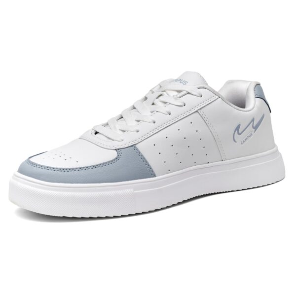 Campus Casual Women’s Sneakers | Camp Denver Stylish White Sneakers for Women with Soft EVA Insole, PU Water-Resistant Upper, and Lace-Up Closure
