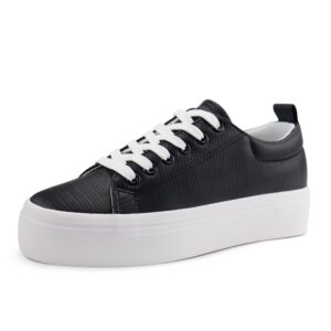 JABASIC Women Lace Up Platform Sneakers Comfortable Casual Fashion Sneaker Walking Shoes