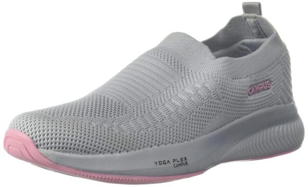 Campus Annie Casual Slip-On Shoes for Women | Women’s Walking Shoes with Knitted Vamp Upper for Sock-Like Comfort | Anti-Slip Outsole | Slip-On Shoes for Women with Memory Foam Insole