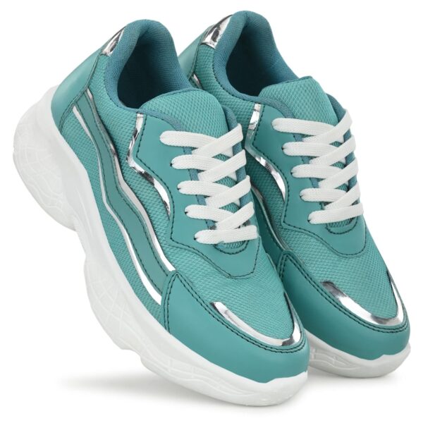 FASTNSLOW Women’s Mesh Cute Sports Running Shoes,Walking, Gym Casual Sneaker Lace-Up Shoes for Girl’s