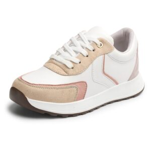 Vendoz Women Casual Shoes White Beige Sneakers Vendoz Women Casual Shoes White Beige Sneakers
