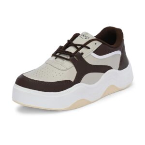 KNOOS Women’s Synthetic Leather Lace Up Casual Sneakers Shoes KNOOS Women’s Synthetic Leather Lace Up Casual Sneakers Shoes