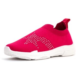 Adrianna by Khadim’s Textile PVC DIP Sole Decorative Magenta Casual Casual Shoe for Girls