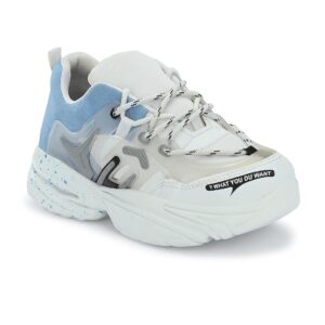 KNOOS Stylish Trendy Lightweight Canvas Casual High Top Sneaker Shoes for Women’s & Girls| Sneakers| White Sneakers|Colorblock Sneakers