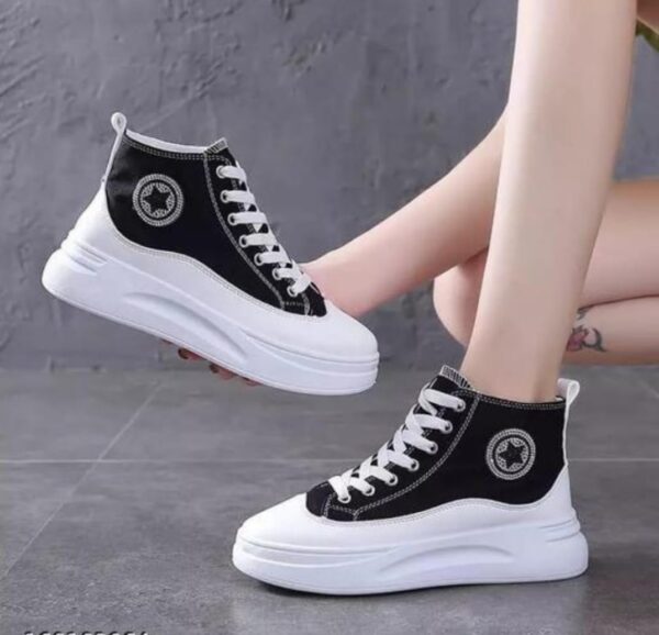 DDLB CRETUS Black Fabric Lace-Ups Run, Walk, Explore: Outdoor Activities Sneakers for Women 7