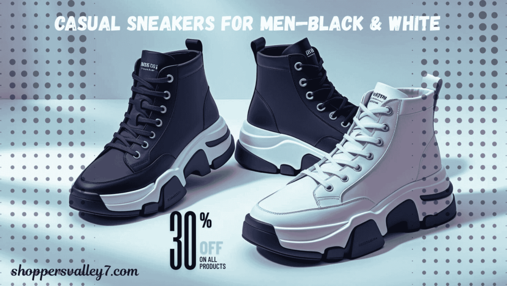 Casual Sneakers for Men – Black & White Styles (2025 Fashion Guide)